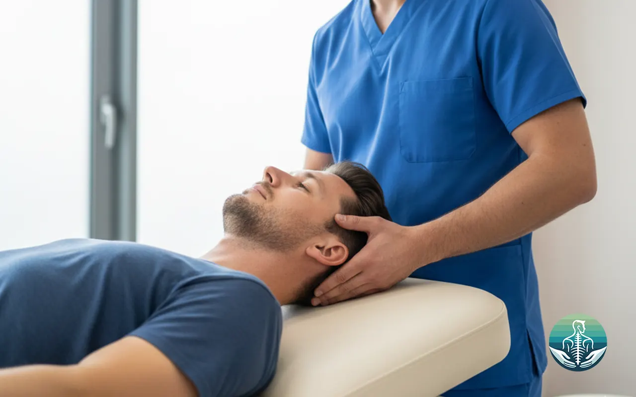 Home physiotherapy manual therapy session for neck pain in Kuwait