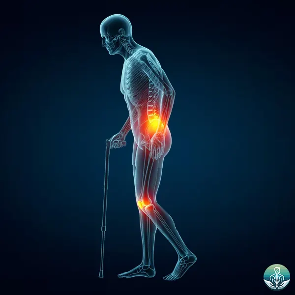 Elderly patient with back and knee pain receiving home physiotherapy treatment in Kuwait