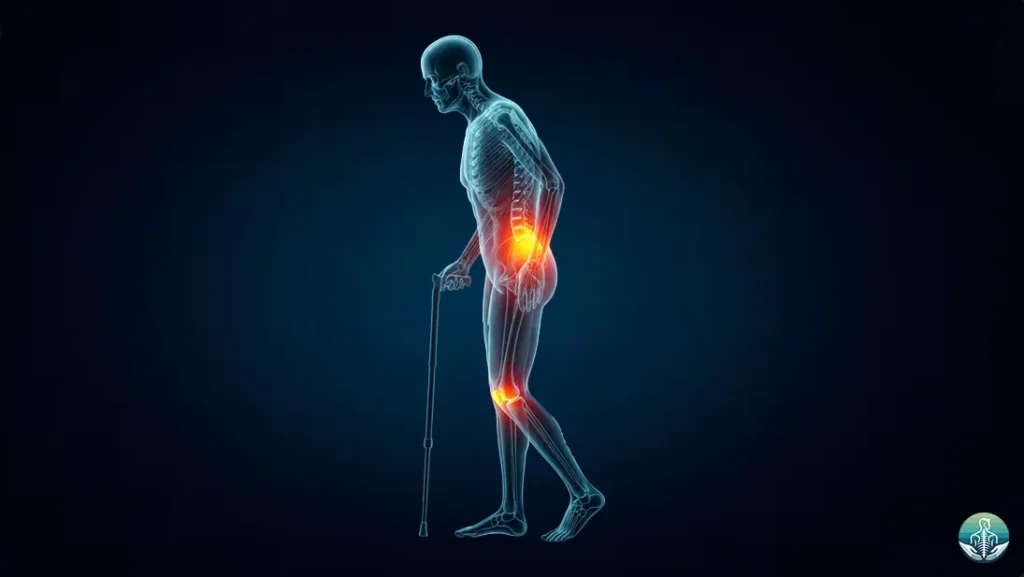 Elderly patient with back and knee pain receiving home physiotherapy treatment in Kuwait