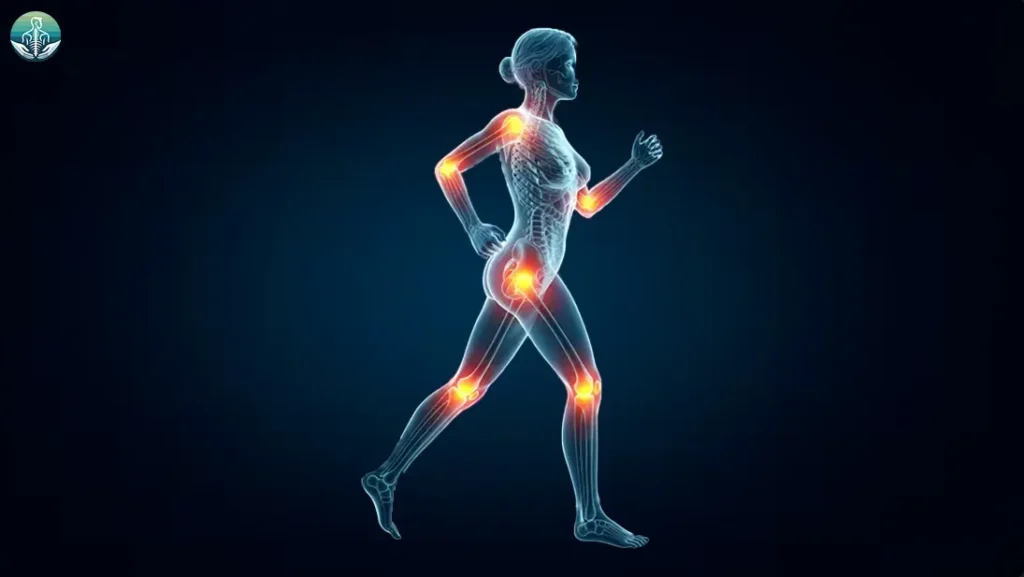 full body pain physiotherapy treatment highlighting neck back and knee pain areas at home in Kuwait