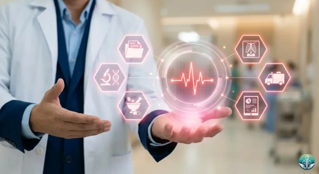 Modern healthcare services and medical technology supporting home care in Kuwait