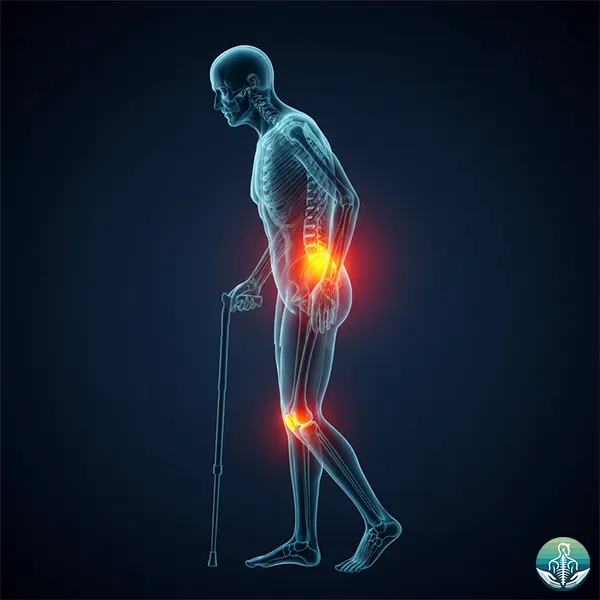 Elderly patient with back and knee pain receiving home physiotherapy treatment in Kuwait